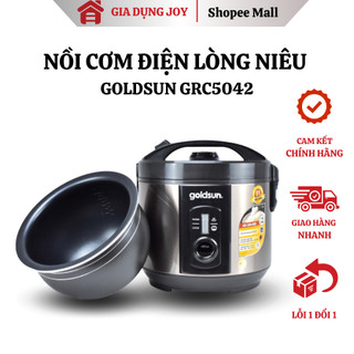 Nồi cơm điện lòng niêu goldsun grc5042 - dung tích 1.8l, lòng nồi dày tới 1.6mm, bh 12 tháng