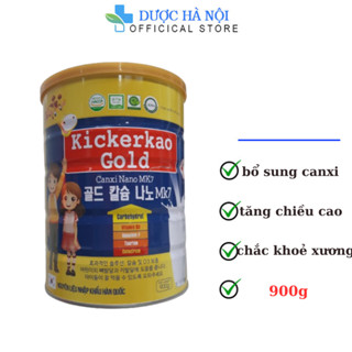Sữa bột Kickerkao Gold Canxi Nano MK7 giúp bổ sung canxi tăng chiều cao, chắc khoẻ xương hộp 900g