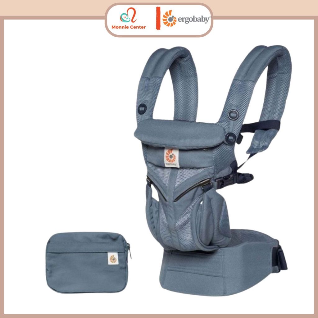 Địu 4 tư thế Ergobaby Omni 360 Cool Air Mesh cho bé 0m+, đai địu trợ lực em bé - Monnie Center