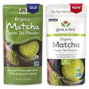 (Hàng loại 1) Bột Matcha hữu cơ nguyên chất 100% (85gr) Now Real Tea, không phụ gia, chất độn