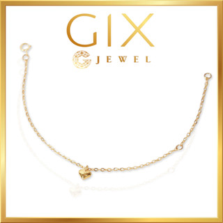 Lắc tay nữ bạc mạ vàng tim nổi Gix Jewel LT03