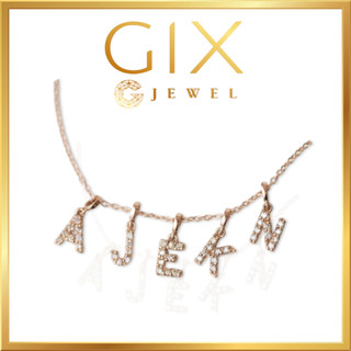 Dây chuyền bạc custom chữ cái đính đá cao cấp Gix Jewel
