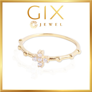 Nhẫn nữ bạc đẹp mạ vàng thánh giá HCM Gix Jewel SPGN22