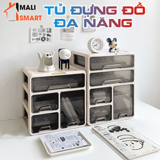 Tủ Đựng Đồ Đa Năng 4 Tầng, 5 Tầng Ngăn Chứa Rộng Rãi Trong Suốt,Chất Liệu Nhựa Cao Cấp - Hộp Đựng Mỹ Phẩm Decor Để Bàn