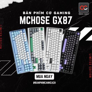 Bàn Phím Cơ Không Dây Case Nhôm Tạ Gương CNC Mchose GX87