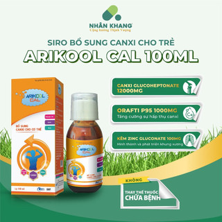 Siro Canxi Nhân Khang tăng chiều cao cho trẻ bổ sung vitamin D3 100ml