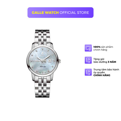 Đồng hồ cơ nữ Ernest Borel LS9288H-49221 phong cách, mặt kính Sapphire, chống nước 5 ATM, dây thép đeo tay, chính hãng