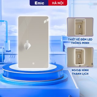 Gương chữ nhật đứng led sau Enic - Tăng giảm độ sáng, gương tráng bạc