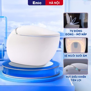  Bồn cầu thông minh Enic E168 tự động lật tiện ích thông minh tiết kiệm nước. 