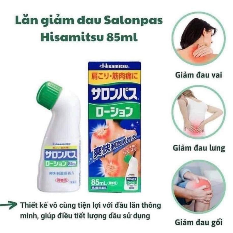 Dầu Nóng XOA BÓP GIẢM ĐAU Salonpas Hisamitsu 85ml Nhật Bản
