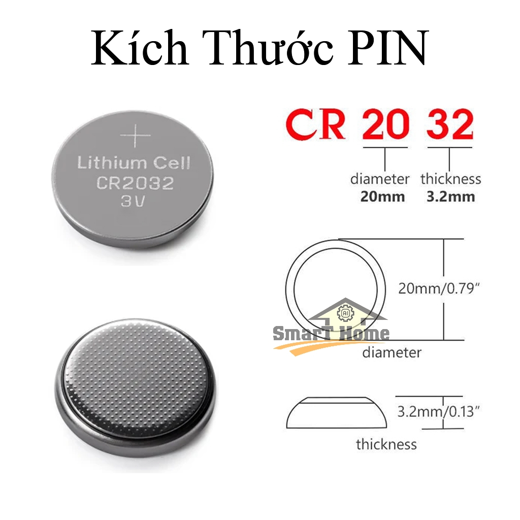 Pin CR2032 Cúc Áo Cho Các Thiết Bị Định Vị GPS FindmyTag, Droptag, Momax, PinTag, Đồng hồ, Chìa khóa