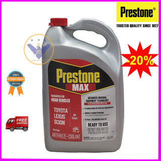 Nước làm mát động cơ màu đỏ prestone max asian - usa can 3.78l