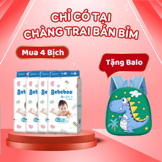  Combo 4 Bịch Tã Bỉm Bebeboo Nhật Bản size NB80/S70/M60/L50/XL46/XXL42/XXXL40, thấm hút 1200ml