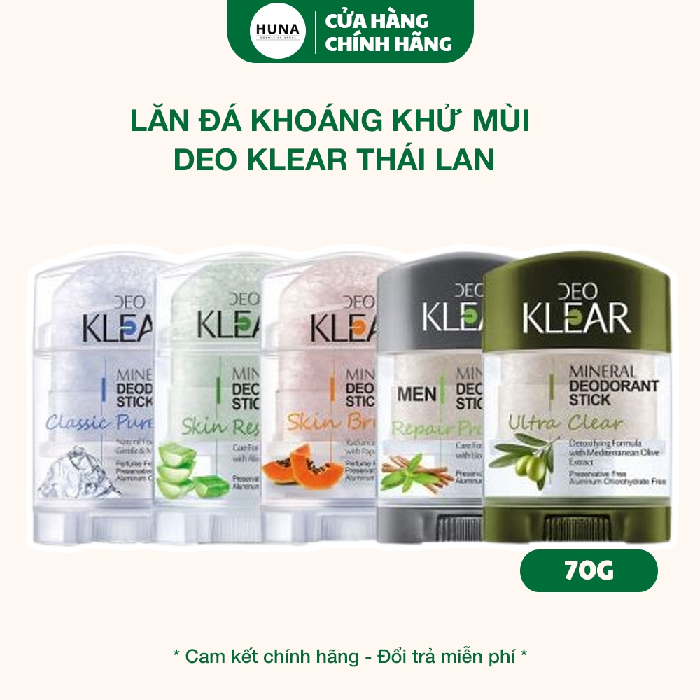 Lăn Đá Khoáng Khử Mùi DEO KLEAR 70gram Thái Lan