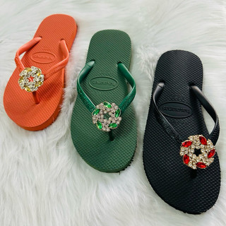 Dép xốp Thái, dép kẹp nữ mũi tròn đính Charm Vòng Nguyệt Quế siêu hot