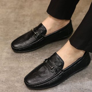 Giày Da Nam Chất Liệu Da PU Cao Cấp Đế Cao Su Khâu Chắc Chắn Mã M010 Màu Đen