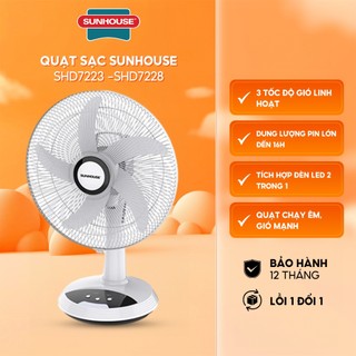 Quạt sạc Sunhouse SHD7223 -SHD7228 - BẢO HÀNH 12 THÁNG