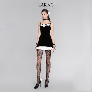 ĐẦM ĐEN HAI DÂY NGẮN PHỐI LAI TRẮNG VIỀN REN+HOA