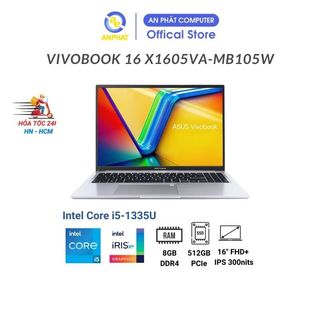 Laptop asus vivobook 16 x1605va-mb105w