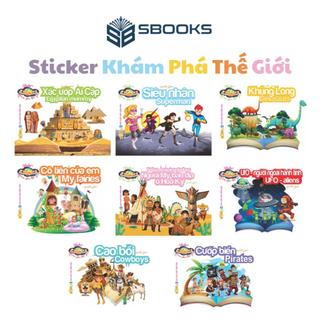 Sách - bộ 8 cuốn sticker khám phá thế giới - sbooks