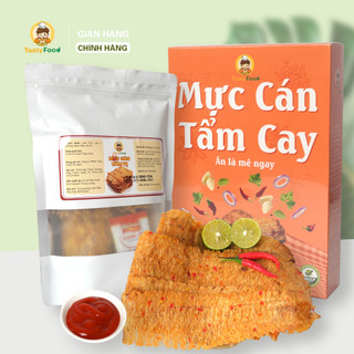 Mực Cán Tẩm Cay Tasty Food - Túi zip, Hộp Giấy 500g/1kg