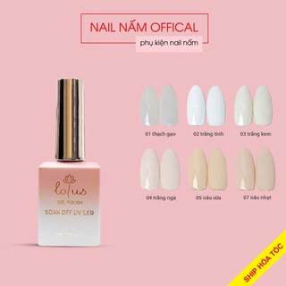Sơn gel trắng, đen, thạch gạo Lotus bán lẻ chai 15ml