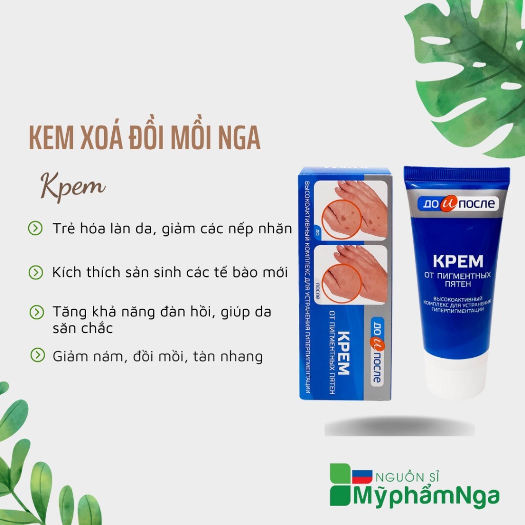 Kem bôi chống nứt gót chân, giảm đồi mồi, nhăn tay Kpem Nga Before and After