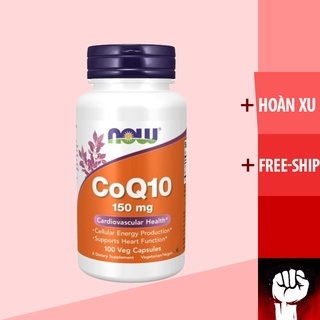 CoQ10 | Now CoQ10 150mg [100 viên] – Chống oxi hóa, tai biến tim mạch, giảm cholesterol, điều hòa hu