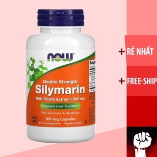  Giải độc gan | Double Strength Milk Thistle Extract Silymarin - 300 mg  100 - 200 viên  Bảo vệ tế bào gan - Chính hãng 