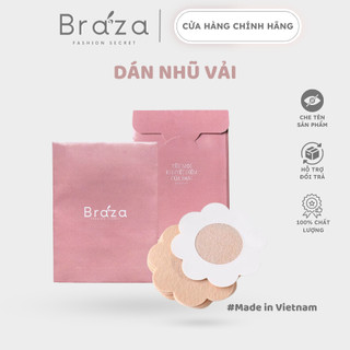  Miếng Dán Ngực Vải Lụa Satin Và Vải Không Dệt Dùng Một Lần Dính Siêu Chắc Cao Cấp BRAZA 