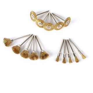 Bộ 9 chổi đồng đánh gỉ mini trục 3.17mm