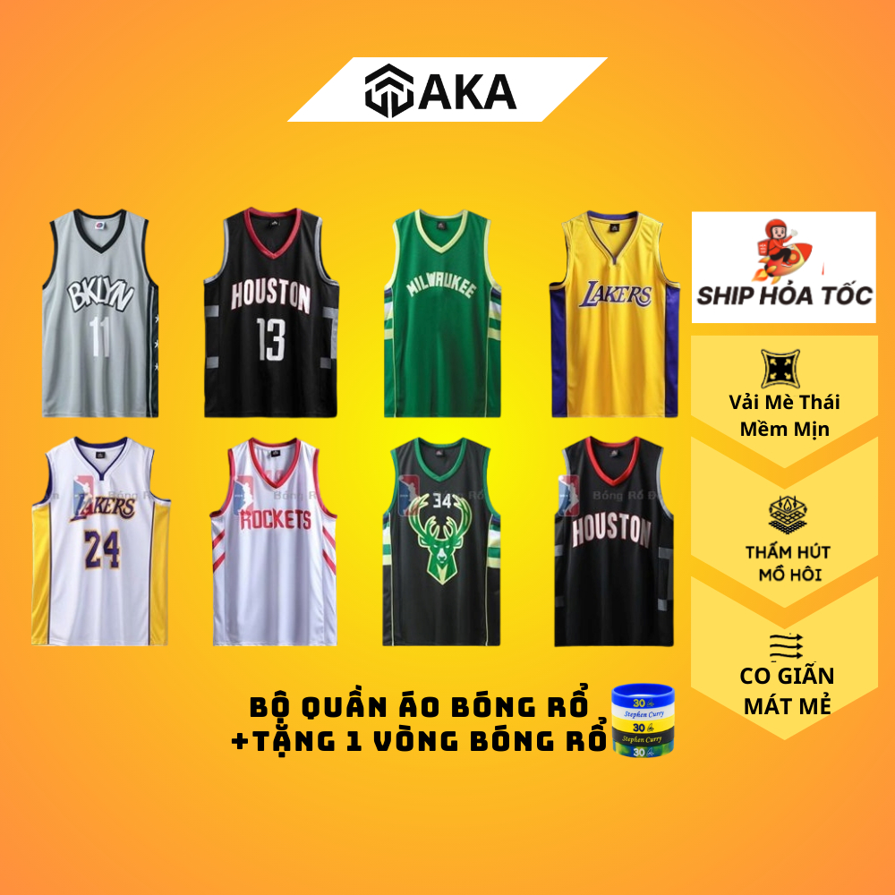 quần áo bóng rổ 💎𝑭𝑹𝑬𝑬𝑺𝑯𝑰𝑷💎 bộ đồ quần áo bóng rổ nam nba mặc thoải mái co giãn mềm mịn  AKA SPORT-NB