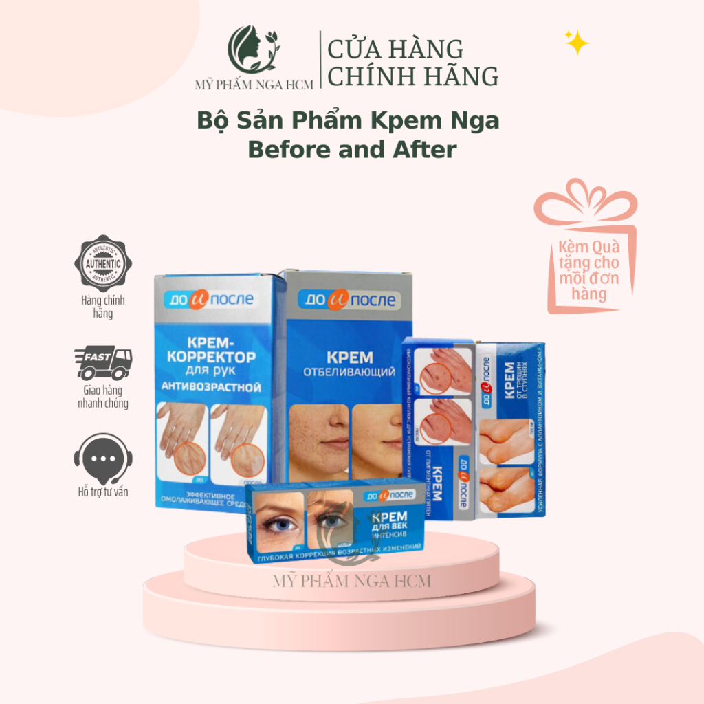 Kem bôi chống nứt gót chân, giảm đồi mồi, nhăn tay Kpem Nga Before and After