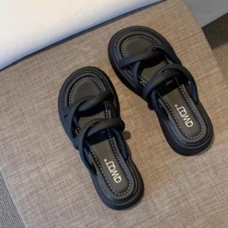 Dép Sandal Nữ Cá Tính Quai Xoắn Chéo, Đế Cao 4cm Đi Êm Chân, Không Trơn Trượt Phù Hợp Đi Chơi, Đi Học