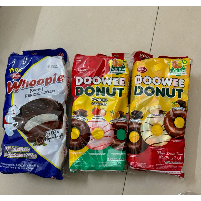 [SẴN HÀNG] Bánh DOOWEE DONUT Bịt 12 Cái
