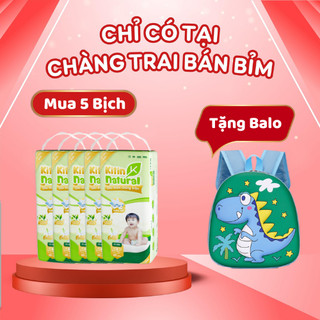  Combo 5 Bịch Tã Bỉm Kitin Natural size NB56/S50/M44/L40/XL38/XXL36/XXXL34 mỏng, nhẹ, chống hăm