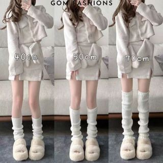 Tất ống chân phong cách y2k dệt kim GOMTAT, vớ nữ lolita hottrend mang giày búp bê, mary jane - AJ-2501-1DOI