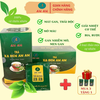 Trà Xạ Đen AN AN, Mua 3 Tặng 1, Mix 8 Loại Thảo Mộc, Giúp Thanh Nhiệt, Giải độc, Mát Gan, Hộp 30  gói– Siêu Tiết Kiệm