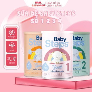   Nhập khẩu  Sữa dê BABY STEPS số 1 2 3 4 cải thiện hệ miễn dịch cung cấp vitamin cho bé  Lon 900gr  