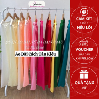 Quần Áo Dài Truyền Thống Lụa Phi Bóng Cao Cấp Xịn,Thoáng Mát Dễ Phối Đồ Đẹp A01 Áo Dài Cách Tân Kiều