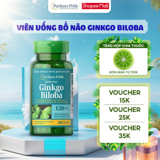 Bổ não Ginkgo Biloba Standardized Extract 120 mg giúp tăng cường trí nhớ