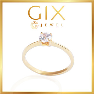 Nhẫn bạc nữ mạ vàng kim cương nhân tạo cao cấp sang trọng sáng lấp lánh Gix Jewel SPGN11