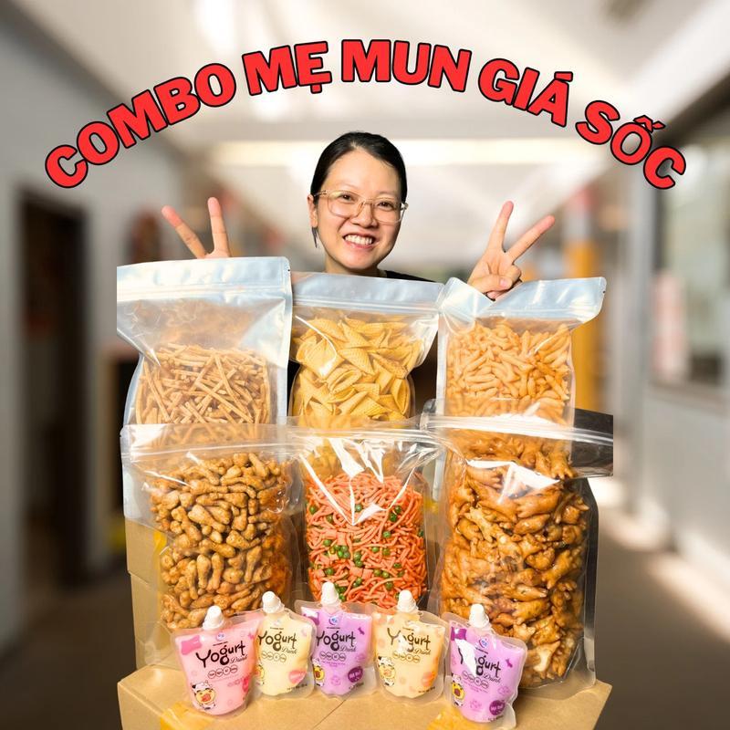  Combo Giá Sốc Gồm : Đùi Gà Rong Biển Bim Bim Tăm Que Cua Mắm Hành Snack Hình Nón Bim Cá Phồng Snack Ngó Sen 
