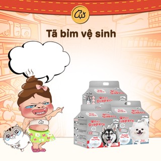 Tã bỉm vệ sinh Pet Diapers cho chó cao cấp siêu thấm hút đủ loại đủ size