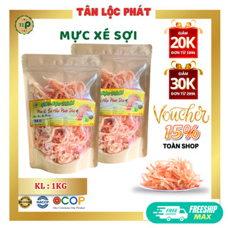 Mực sợi sấy khô hấp nước dừa tân lộc phát 1kg - combo 2 bịch 500g