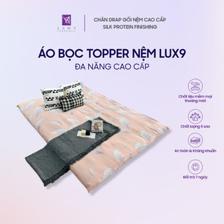 Áo bọc topper lux9 samy bedding cao cấp đa dạng mẫu mã