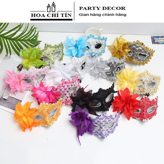 Mặt nạ halloween hóa trang dự tiệc Phủ ren bông mask nửa mặt