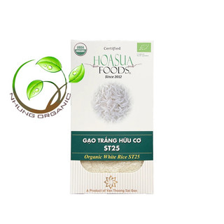 (2025) Gạo Trắng Hữu Cơ ST25 Hoa Sữa Food 1kg bé ăn dặm, nấu cơm cháo, gạo thơm dẻo, trắng sạch tinh