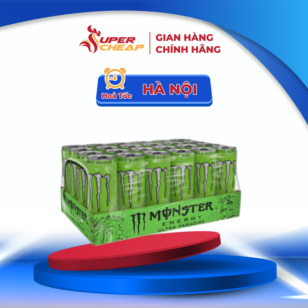 [Hoả tốc HN] Lốc 24 Lon Nước Tăng Lực Giải Khát Monster Energy Ultra Paradise 355ml/Lon