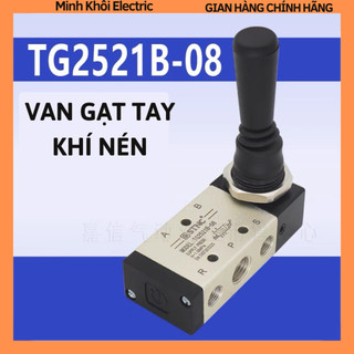 Van gạt tay khí nén TG2521B-08,van điện từ khí nén,van hơi khí nén,công tắc khí nén,van tay năm chiều,van tay gạt,van hơ